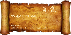 Mangol Ninon névjegykártya